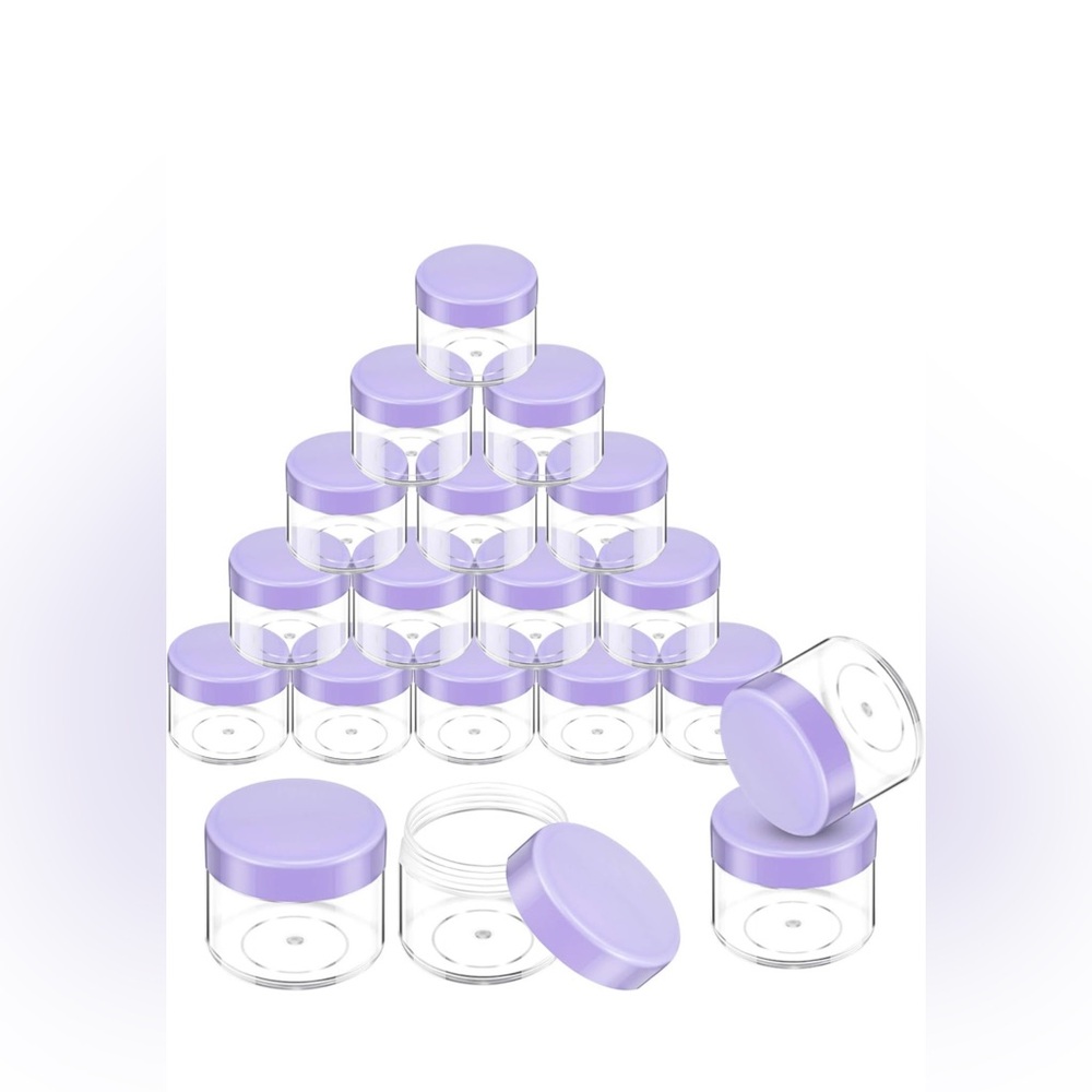 20 Pieces Round Plastic Jar